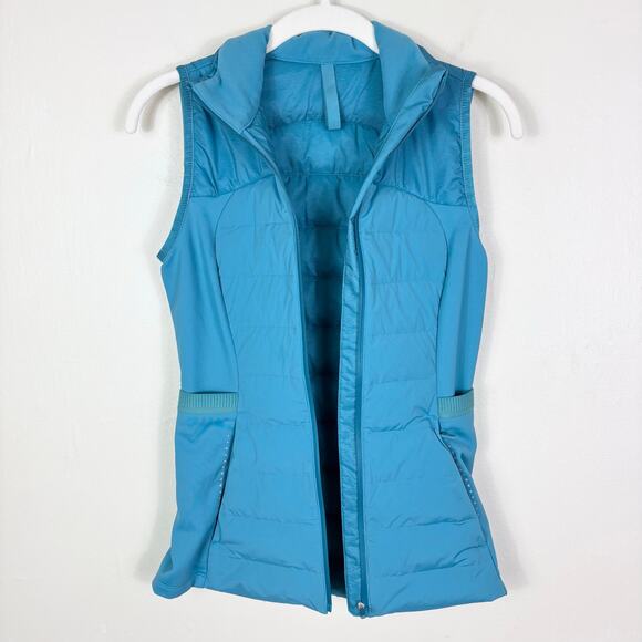 Lululemon Water Resistant Reflective Goose Down Down for It All Vest in Oceanic - Picture 6 of 11